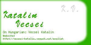 katalin vecsei business card